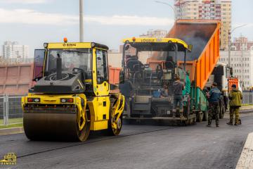 Асфальтирование городских дорог Минска